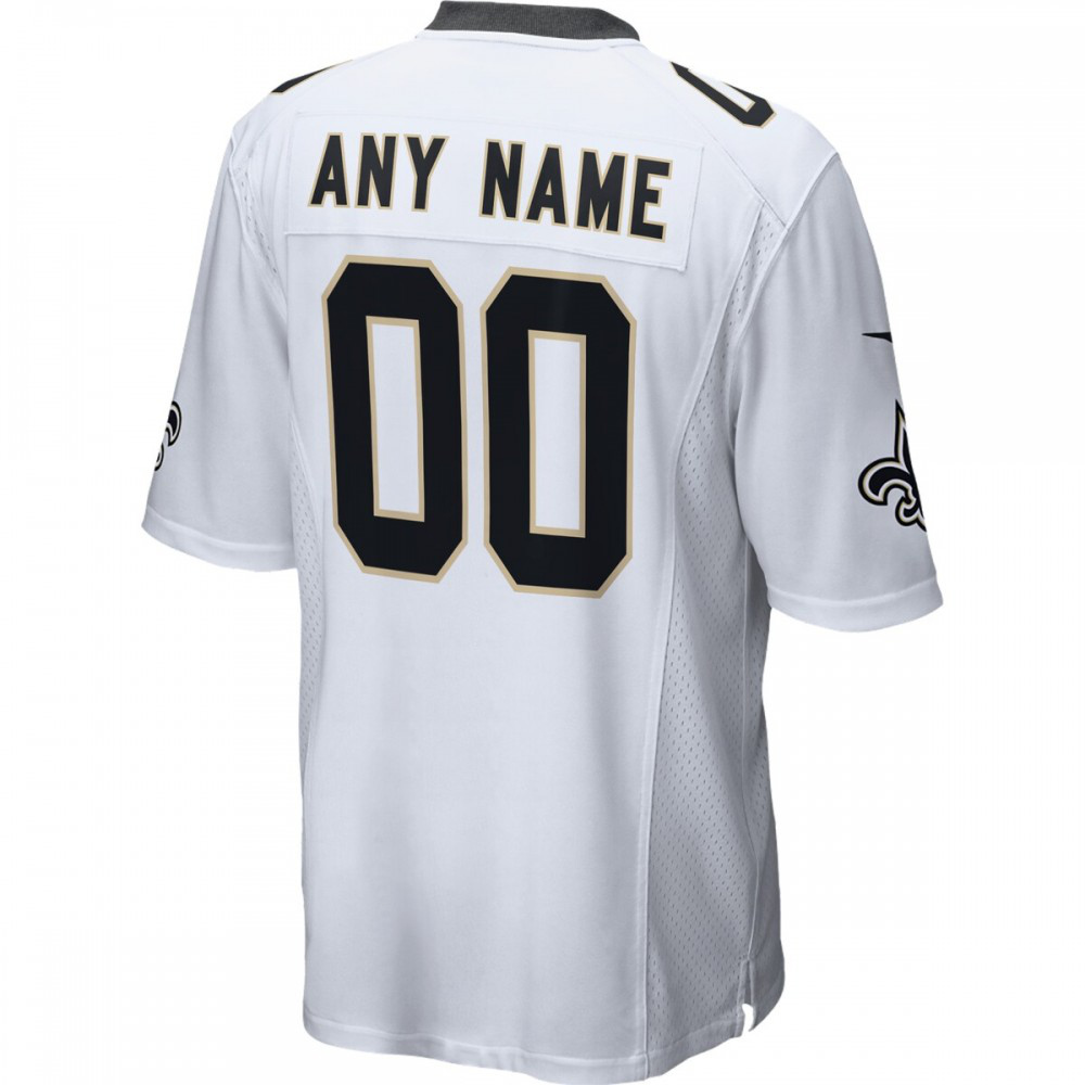New Orleans Saints Nike 2018 Custom Game Jersey - White-GridironStore